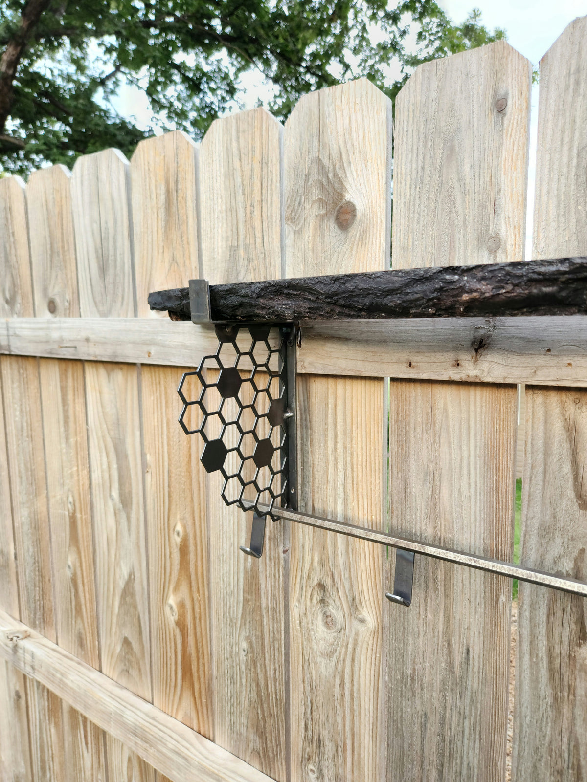 Live Edge Honeycomb Shelf