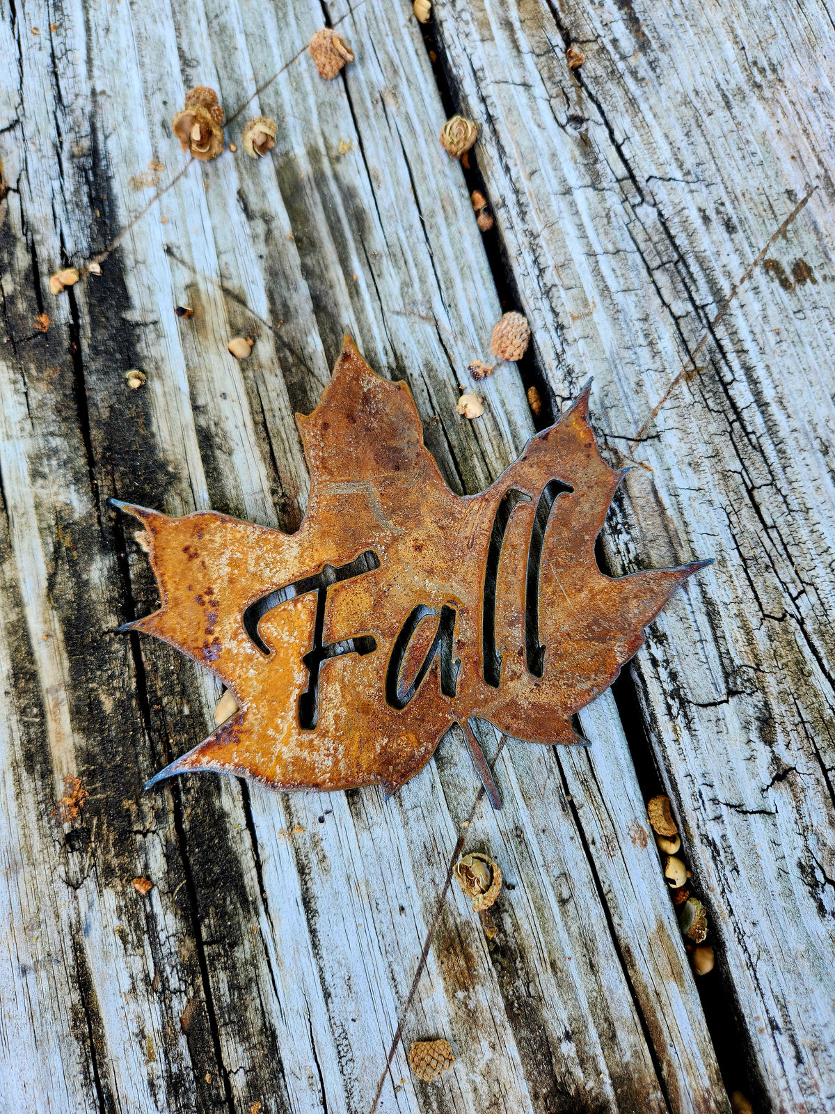6" Fall Leaf Decor