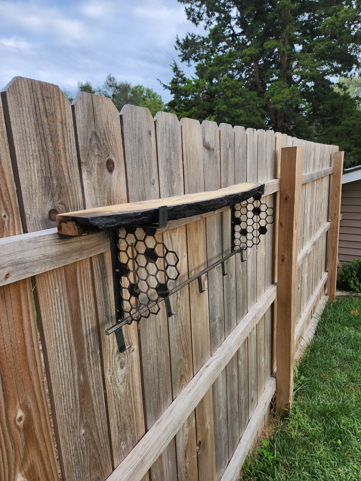 Live Edge Honeycomb Shelf