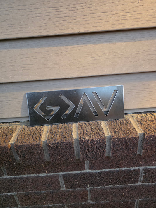 God is Greater Than the Ups and Downs Metal Sign Home Decor