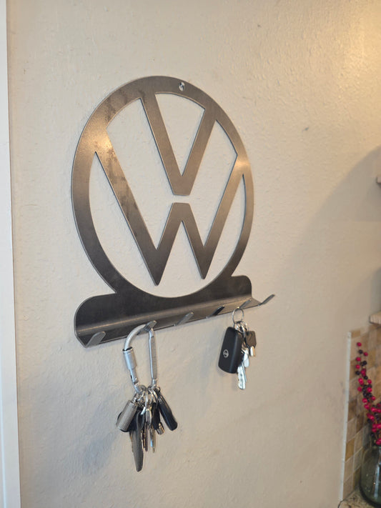 Volkswagen VW Metal Key & Coat Rack Wall Mount – Garage, Workshop & Home Decor